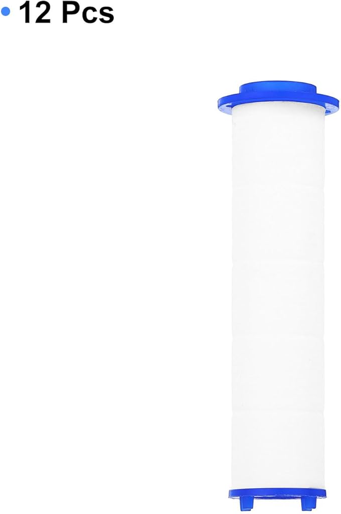 uxcell 12 Pcs Shower Head Filter 3.3 Inch PP Cotton Filter Cartridge Replacement High-Pressure Handheld Fan Shower Jet Sets