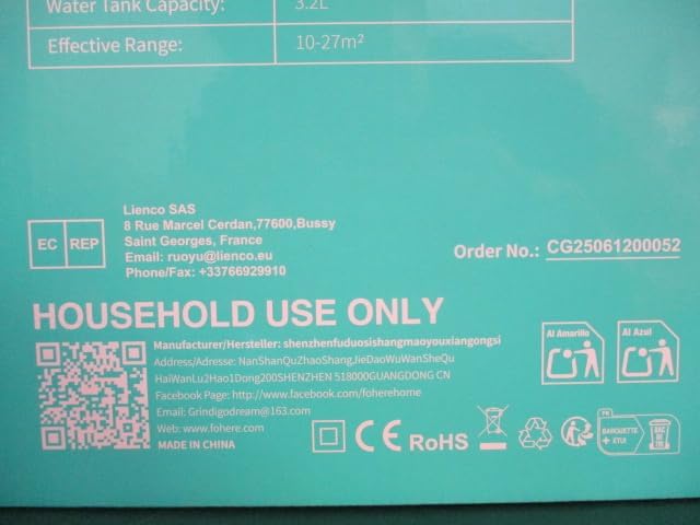 FOHERE Humidifiers for Bedroom, 3.2L Cool Mist Baby Humidifier, 28H Quiet Runtime, Auto Shut-Off, 7-Color Nightlight, Top-Fill, BPA-Free, Essential Oil Diffuser for Home, Room, Nursery, Plants,Office