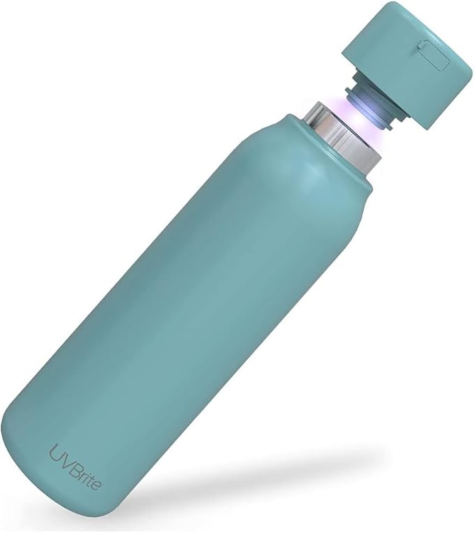 UV self-Cleaning and Water-Purifying Bottle -18.6 Ounce Insulated Rechargeable Stainless-Steel Tumbler w/Safety Lock Prevents Accidental Exposure for Outdoor and Emergency use
