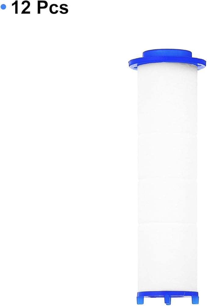 uxcell 12 Pcs Shower Head Filter 3.1 Inch PP Cotton Filter Cartridge Replacement High-Pressure Handheld Fan Shower Jet Sets
