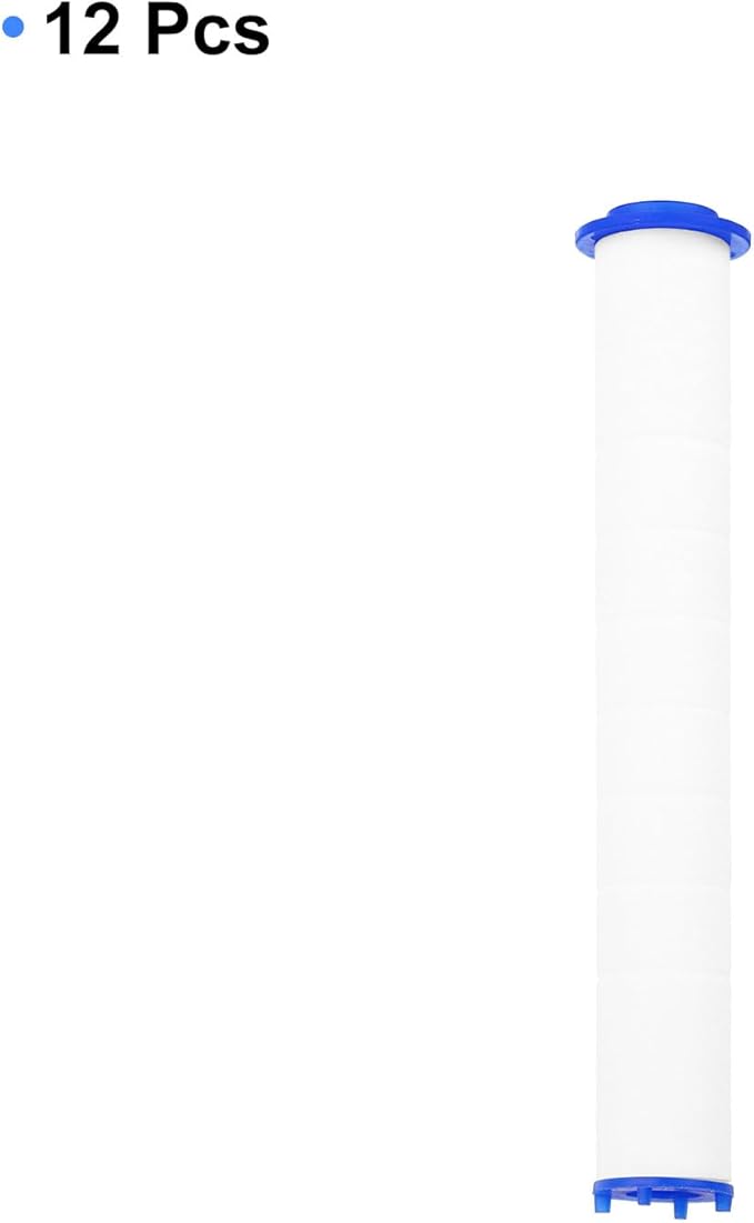 uxcell 12 Pcs Shower Head Filter 5.5 Inch PP Cotton Filter Cartridge Replacement High-Pressure Handheld Fan Shower Jet Sets