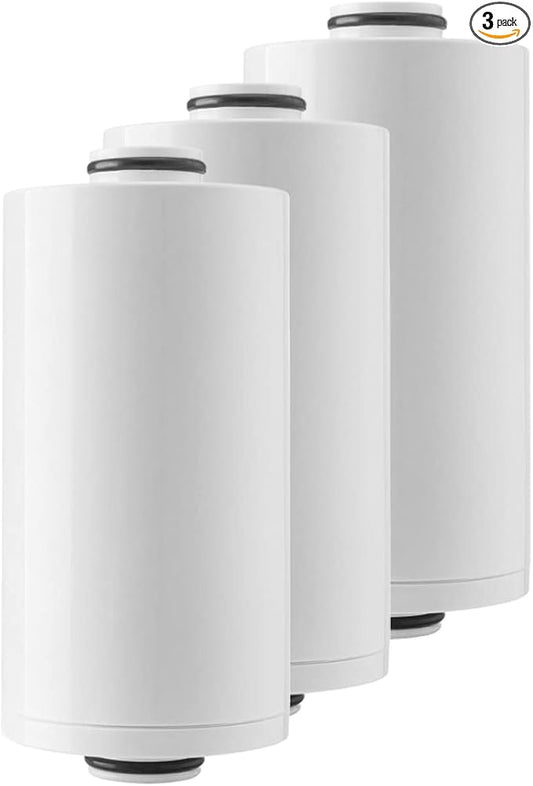 Mist - 8 Stage Filtered Shower Head Replacement Cartridge, Compatible with Mist MSS084, Revitalizing Shower Water Softener with High Output, Long Lasting, Filter For Hard Water (3 pack)