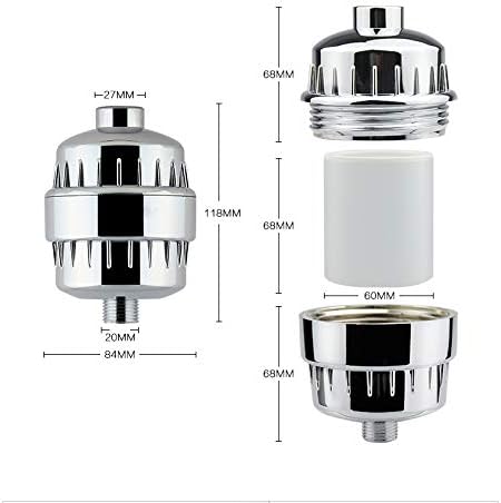 Shower Filter Replacement, 15 Stage Shower Filter Cartridge for Hard Water, Suitable for People with Sensitive and Dry Skin and Scalp, Improves the Condition of Your Skin, Hair and Nails