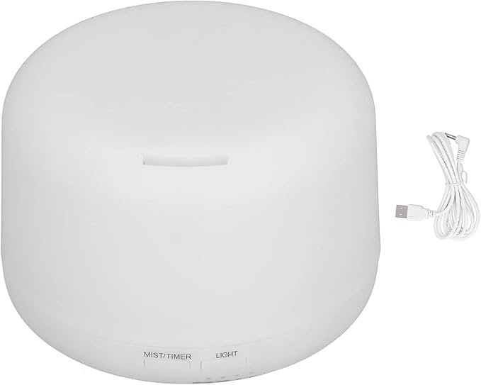 Essential Oil Diffuser Humidifier 300ml with 7 Color LED Lights, USB-Powered, Auto Shut-Off, 35dB Quiet, for Home Office Aromatherapy Air Moisturizing
