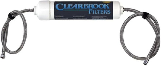 Clearbrook OSF-12 Original Sink Filter, Stainless Steel 3/8 Compression Hoses, Durable Water Filtration System for Kitchens & Bathrooms