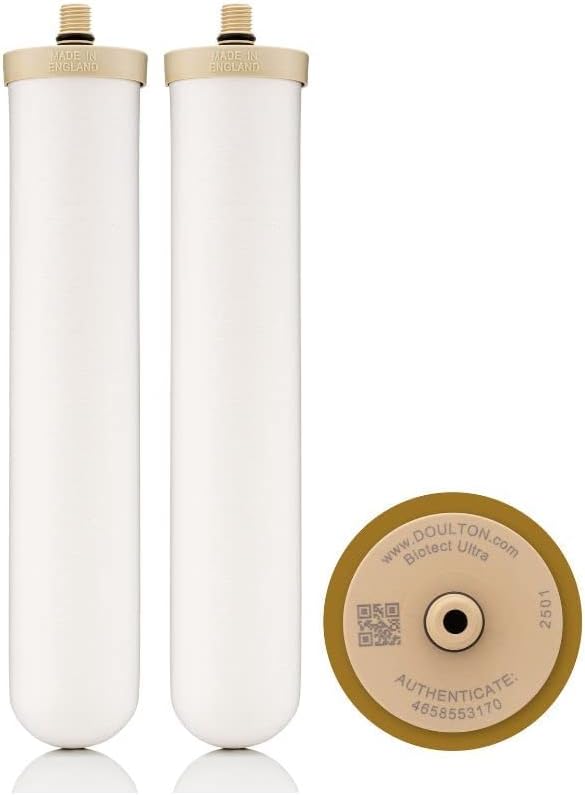 Doulton ¦ W9123050 ¦ 10" Biotect Ultra ¦ Authentic Drinking Water Ceramic Replacement Candle Element Filter ¦ 2504 ¦ White ¦ NSF Certified ¦ M12 Thread ¦