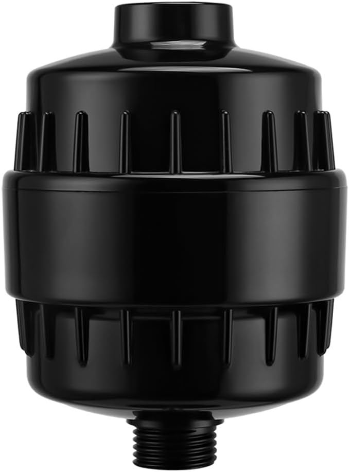 20 Stage Shower Filter Universal with Replaceable Water Filter,Bathroom shower filter head for hard water,Removing Chlorine and fluoride,Black