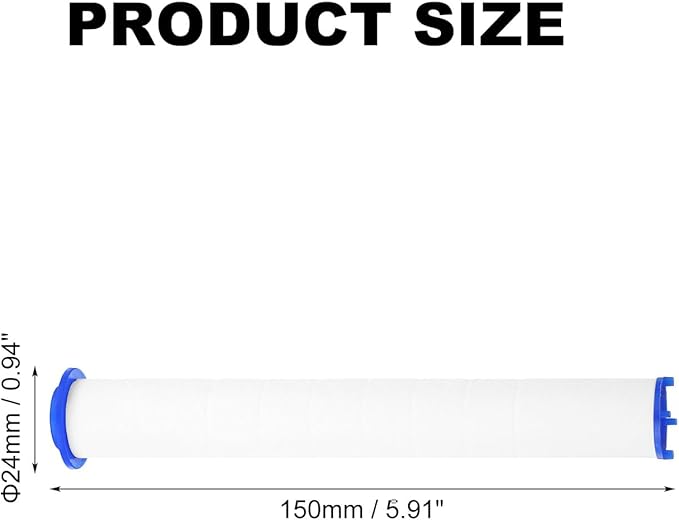 uxcell 12 Pcs Shower Head Filter 5.9 Inch PP Cotton Filter Cartridge Replacement High-Pressure Handheld Fan Shower Jet Sets