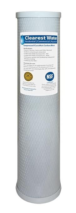 Two (2) Stage 10" x 4.5" Drinking Water Filter System | NSF Certified Water Filters Set | Whole House Water Filter System | Includes Carbon & Sediment Filters.