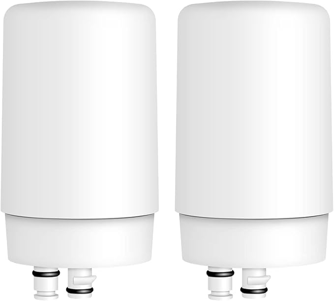 Overbest Faucet Water Filter, Replacement for Brita® Filter, Brita® Faucet 36311 on Tap Water Filtration System, 100 Gallons or 4 Months, White (2 Packs)