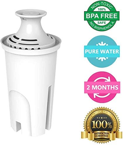 Replacement for Brita Water Filter，Compatible with Classic OB03, Mavea 107007, and More, NSF Certified Pitcher Water Filter, 1 Year Filter Supply, 6 Packs