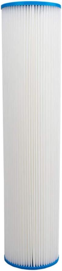 Clear Choice Sediment Filter Cartridge 20 Micron 20in X 4.50in 14k Gal. Replacement for Pentek 255495-43 ECP20-20BB S1-20BB, Pelican PBB-P20-20, Flow-Max FM-BB-20-20, 8-Pk
