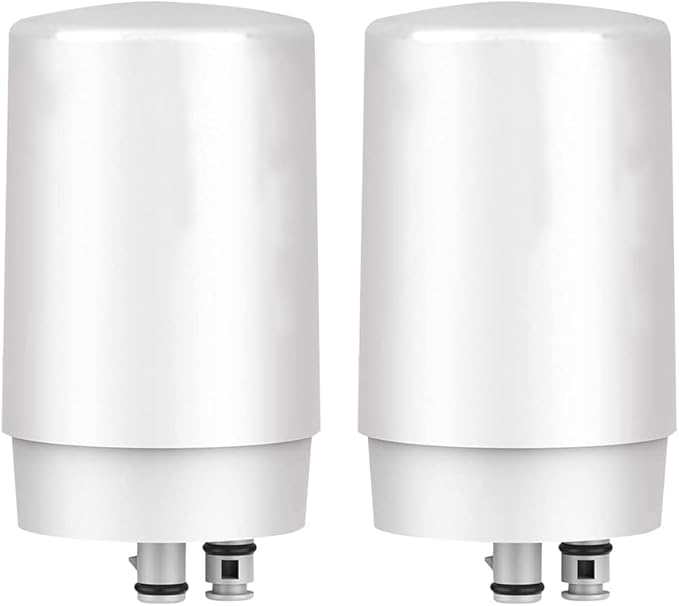 2-Pack Faucets Filters Cartridge(FR-200,FF-100)，Replacement for Brita® Faucet Filter,Water Filter Compatible with Brita® Faucet Filtration Systems- White