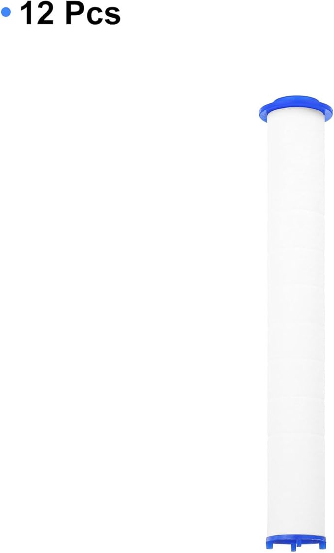 uxcell 12 Pcs Shower Head Filter 5.9 Inch PP Cotton Filter Cartridge Replacement High-Pressure Handheld Fan Shower Jet Sets