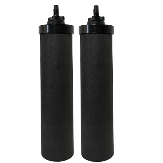 Amwater Cartridge Water Filter Compatible with Black Purification Elements Purifier Replacement Gravity System Filters,Fits BERKEY and Other Gravity Filter Systems(2 Pack