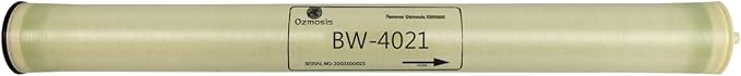 Ozmosis BW-4021 RO Reverse Osmosis Brackish Water Membrane 4"x21", High Salt Rejection, 1000GPD Water Filtration, Made with Premium Toray Brand Sheets and Dow Glue for Commercial and Industrial Use