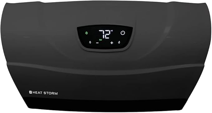 Heat Storm Phoenix HS-1500-PHX, Infrared Space Heater with Attachable Feet, Remote Control, Energy Efficient-750-1500 Watts, Gray Floor or Wall