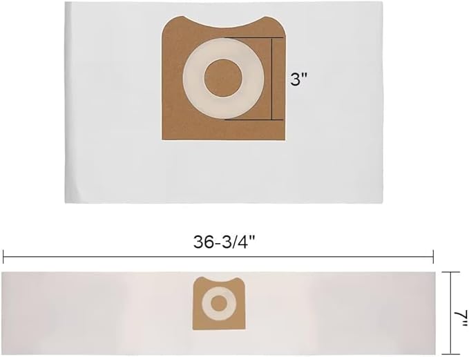 VF3500 Replacement Filter for Ridgid 3-4.5 Gallon Wet Dry Vacuums + 4 Pack VF3501 Filter Bags Compatible with Ridgid 3-4.5 Gallon Wet Dry Vacuums (2 Pack Filters 4 VF3501 Bags)