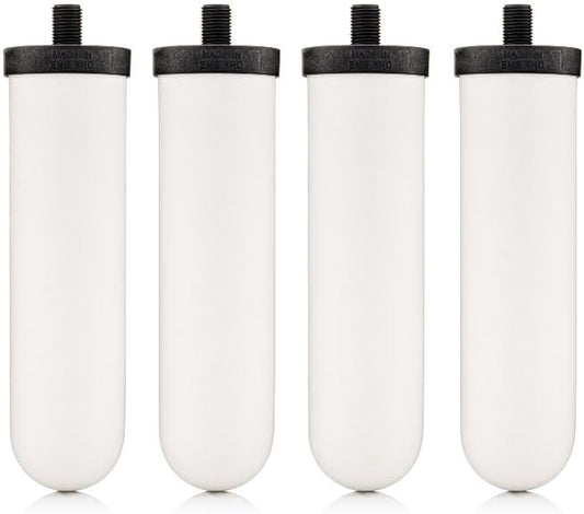 British Berkefeld Doulton 8674 Ultra Sterasyl Ceramic Filter Candle for Countertop Gravity Water Filter System Short Mount 7" - 4 Pack