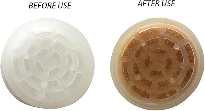 4pcs Shower Head Replacement Filter Cartridge - Chlorine & Flouride Shower Filter and Reduces Dissolved Solids - Hard Water Filter for Water Softener Shower Head