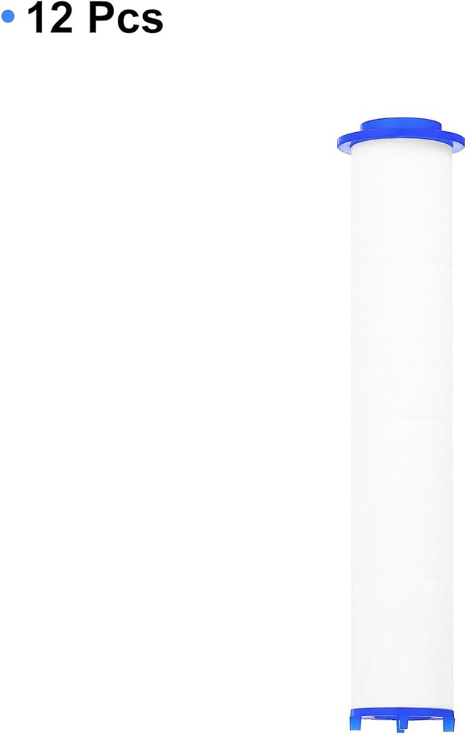 uxcell 12 Pcs Shower Head Filter 4.5 Inch PP Cotton Filter Cartridge Replacement High-Pressure Handheld Fan Shower Jet Sets