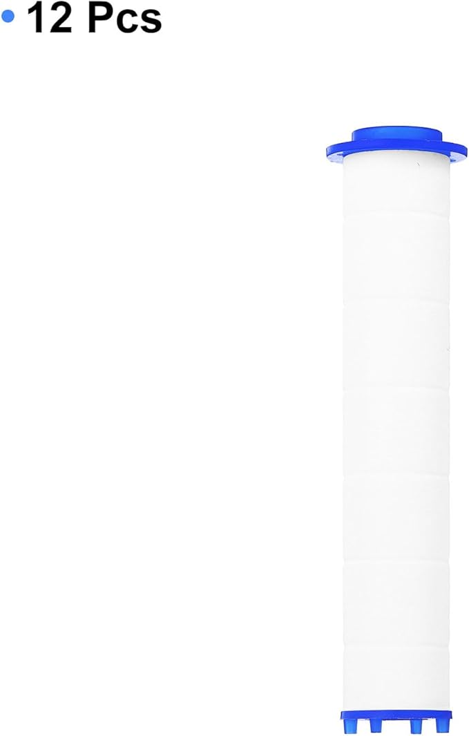 uxcell 12 Pcs Shower Head Filter 4.1 Inch PP Cotton Filter Cartridge Replacement High-Pressure Handheld Fan Shower Jet Sets