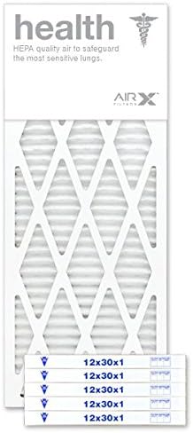 AIRX WICKED CLEAN AIR. Health 12x30x1 Air Filter Replacement MERV 13 AC Furnace Pleated Filter, 6-Pack