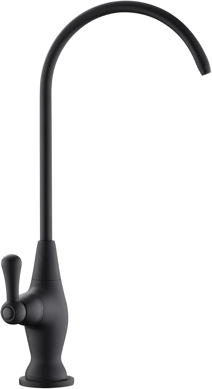 Drinking Water Faucet for Kitchen Sink, Reverse Osmosis Water Filtration Faucet for Bar Sink, Matte Black and Stainless Steel, B10