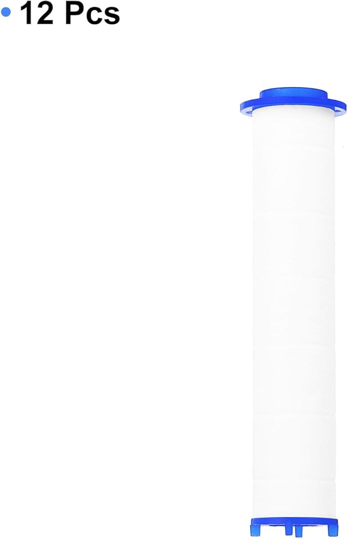 uxcell 12 Pcs Shower Head Filter 3.9 Inch PP Cotton Filter Cartridge Replacement High-Pressure Handheld Fan Shower Jet Sets