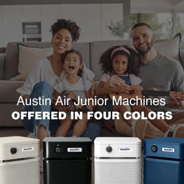 Austin Air HealthMate Plus Junior Air Purifier Midnight Blue - Advanced 4- Stage Filtration Air Purifiers For Home with Activated Carbon & Zeolite - Ideal as Air Purifiers for Bedroom, Model A250