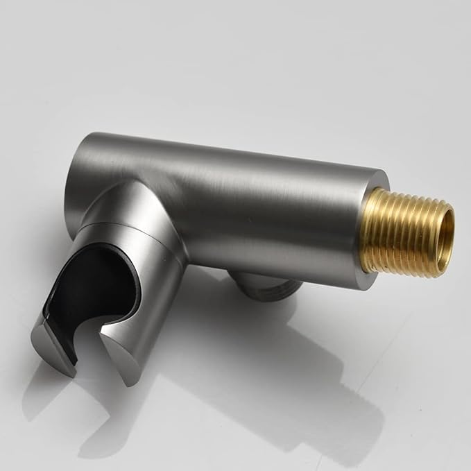 Brushed Nickel Dual Modes Brass Shower Wand High Pressure 7 Inch Brushed Finish Shower Head Sprayer Hand 2 In 1 Function Handheld Shower Head Set with 59 Inch Hose, Bracket