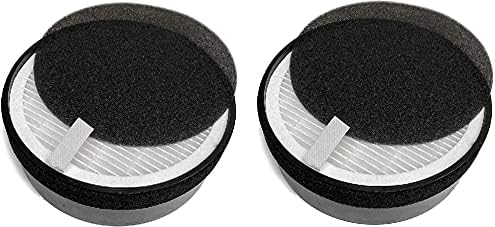 Nispira True HEPA H13 Air Filter Replacement Compatible with hOmeLabs Compact Air Purifier HME020248N with Night Light Office Bedroom, 2 Units