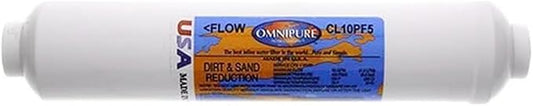 IPW Industries Inc-Omnipure -(CL10PF5-B) - 10" x 2" Sediment Inline Filter - 5 Micron 1/4" FPT