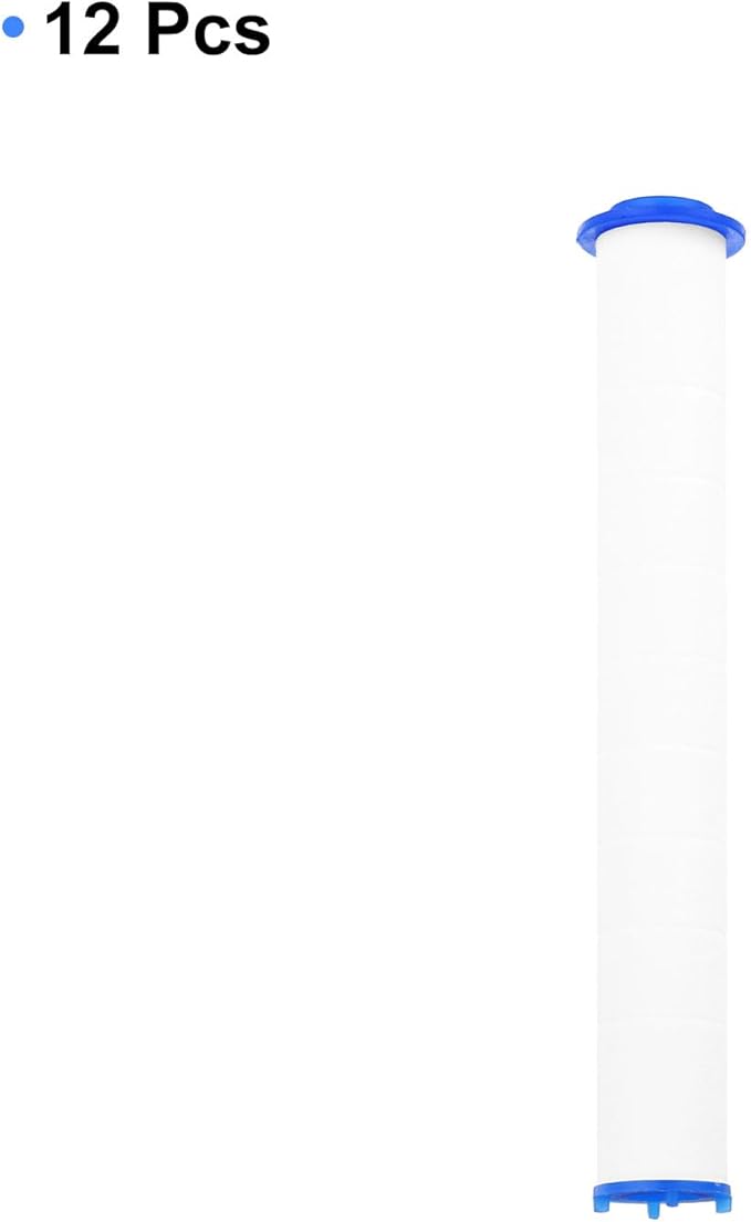 uxcell 12 Pcs Shower Head Filter 5.7 Inch PP Cotton Filter Cartridge Replacement High-Pressure Handheld Fan Shower Jet Sets