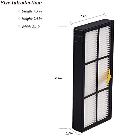 I clean 16pcs Replacement iRobot Roomba Hepa Filter, Parts Fit for Roomba 980 960 880 860 870 890 Robotic Vacuum 800&900 Series, with A Free Cleaning Brush…