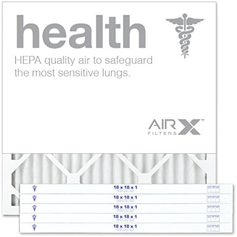AIRX WICKED CLEAN AIR. 18x18x1 Air Filter MERV 13 Pleated HVAC AC Furnace Air Filter, Health 6-Pack, Made in the USA