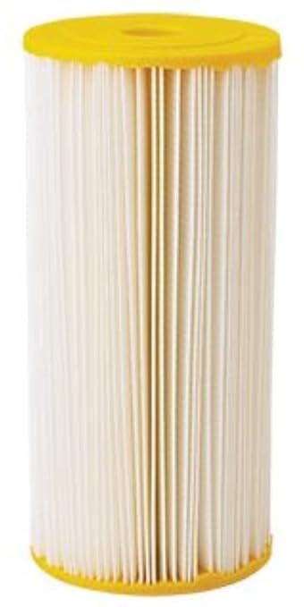 Pentair Pentek ECP50-BB Big Blue Sediment Water Filter, 10-Inch, Whole House Heavy Duty Pleated Cellulose Polyester Replacement Cartridge, 10" x 4.5", Yellow End-Cap, 50 Micron