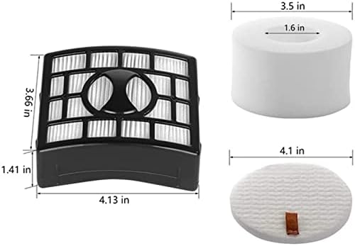 HEPA Filter &Foam Felt Filter Set + Roller Brush Replacement for Shark NV800 NV800W NV801 NV801Q NV803 UV810 HV380 HV381 HV382 Vacuum Cleaner Replacement Parts Brush Roll