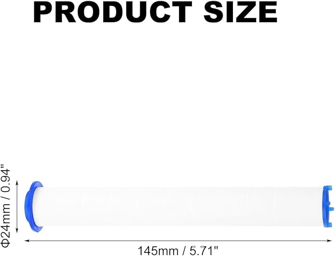 uxcell 12 Pcs Shower Head Filter 5.7 Inch PP Cotton Filter Cartridge Replacement High-Pressure Handheld Fan Shower Jet Sets