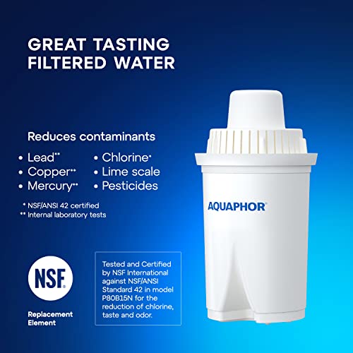 AQUAPHOR Water Filter Pitcher Ideal 7 Cup with 1 x B15 Filter - Dark Blue