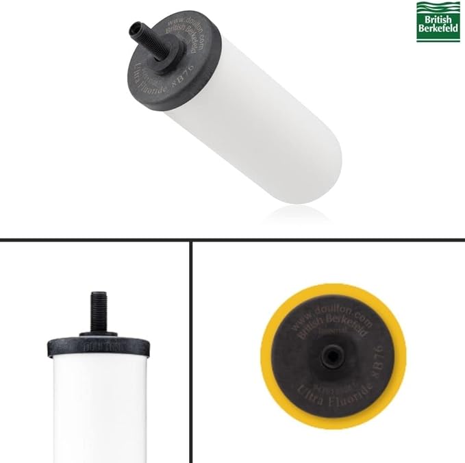 British Berkefeld Doulton W9120133 8B76 7" Ultra Fluoride Gravity Drinking Water Ceramic Replacement Candle Element Filter 3 Pack