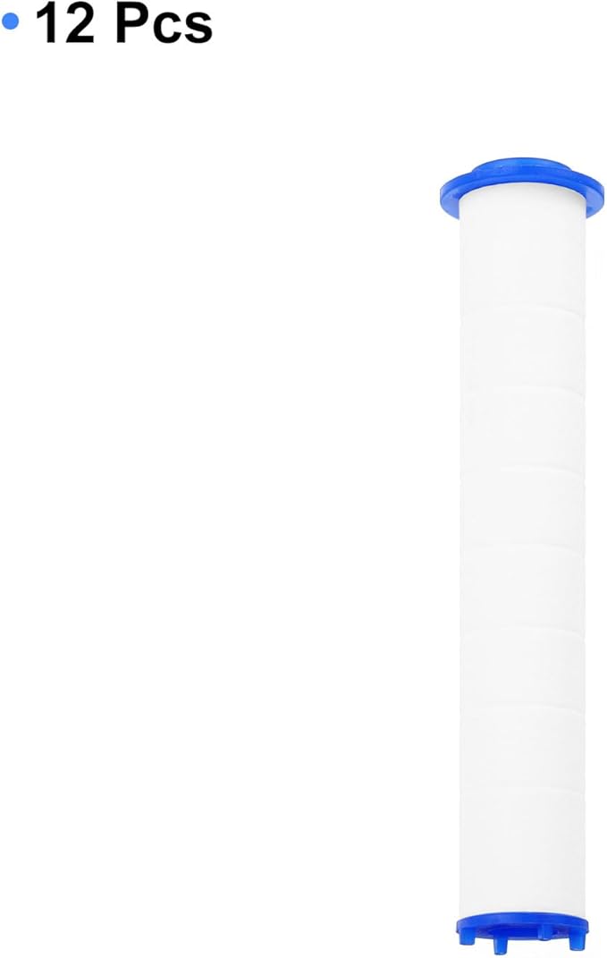 uxcell 12 Pcs Shower Head Filter 4.7 Inch PP Cotton Filter Cartridge Replacement High-Pressure Handheld Fan Shower Jet Sets