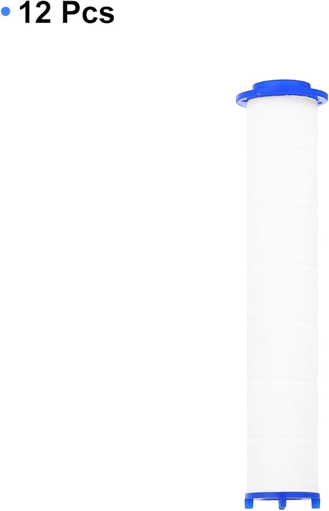 uxcell 12 Pcs Shower Head Filter 4.3 Inch PP Cotton Filter Cartridge Replacement High-Pressure Handheld Fan Shower Jet Sets