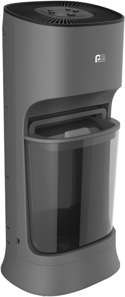 Perfect Aire Top Fill Humidifier for Bedroom, 2.8 Gallon Tank Floor Standing, Easy to Fill & Clean, Cool Mist Evaporative Humidifier for Home, Baby Nursery, Office Low Water Indicator, 24 Hr.