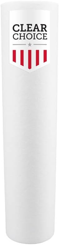 Clear Choice Sediment Water Filter 1 Micron 20 x 4.50" Water Filter Cartridge Replacement 20 inch RO System 155360-43, WHKF-GD25BB, 1-Pk