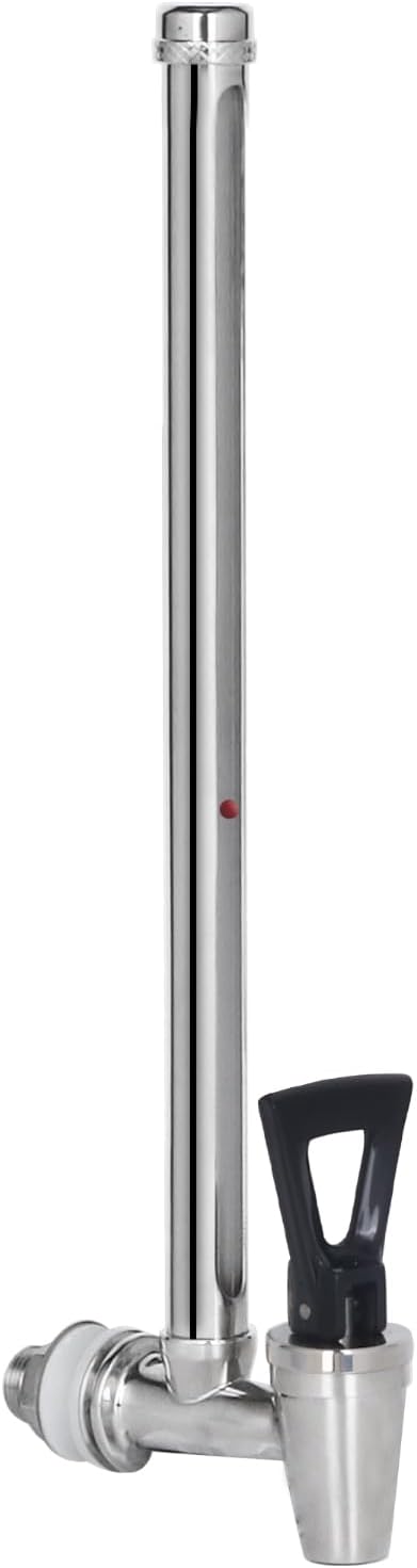 10 Inch 304 Stainless Steel Sight Glass Spigot Clear View Water Level with Red Floating Ball, Compatible with 3,4 Gallons of Berkey, Doulton, Waterdrop, Purewell Gravity Water Filter(10 Inch)