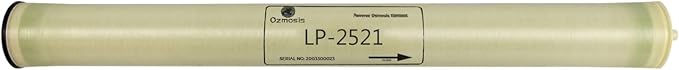 Ozmosis LP-2521 RO Reverse Osmosis Low-Pressure Membrane 2.5"x21", High Salt Rejection, Lower Energy, 150 PSI, 400GPD Water Filtration, Made with Premium Toray Brand Sheets and Dow Glue