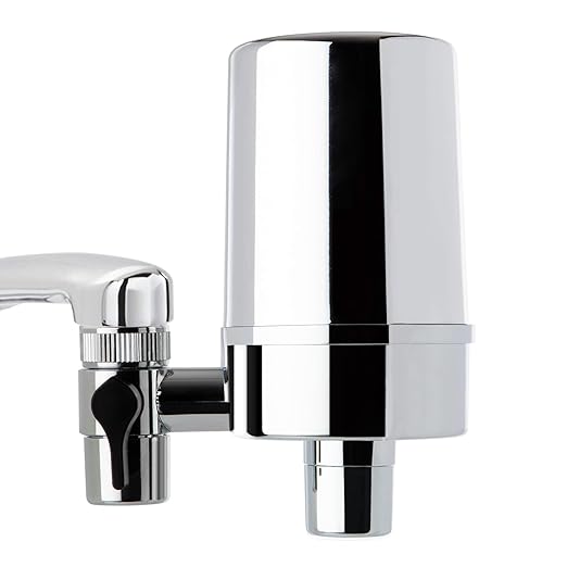 iSpring DF2-CHR Faucet Water Filter for Kitchen, Bathroom, or RV Sink – Water Filter for Sink Faucet, 500 Gallons Long Life, Chrome Finish