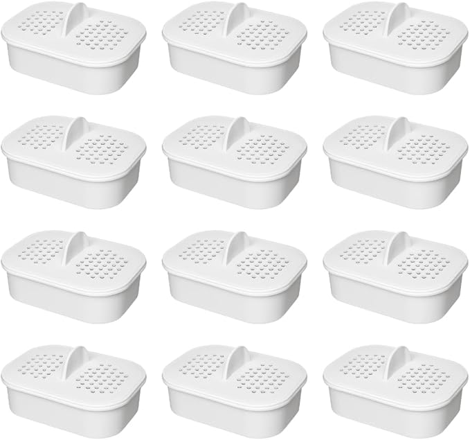 Nispira NFP-100 NFP100 Filter Replacement for Nakii Water Pitcher Dispenser Removes Chlorine, Lead, Odor, Color Reduce Water Hardness Pack of 12