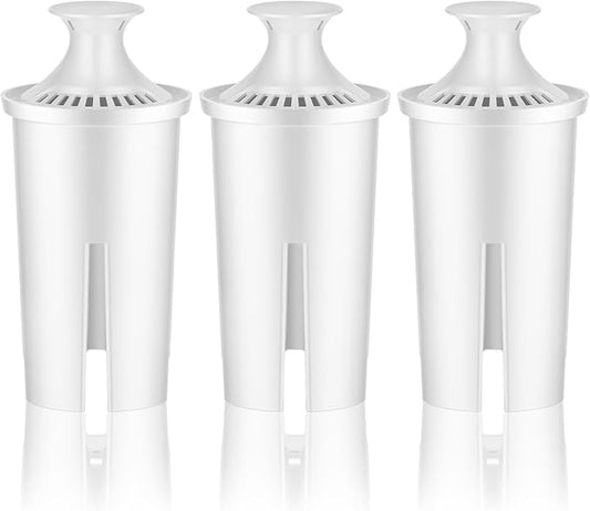 Water Filter Replacement Fit for Brita Filter, Pitchers, New Upgraded Filter to Reduce TDS, Chlorine etc., 3PCS Replacement Filters Compatible with Brita Classic, OB03, Mavea 107007 35557